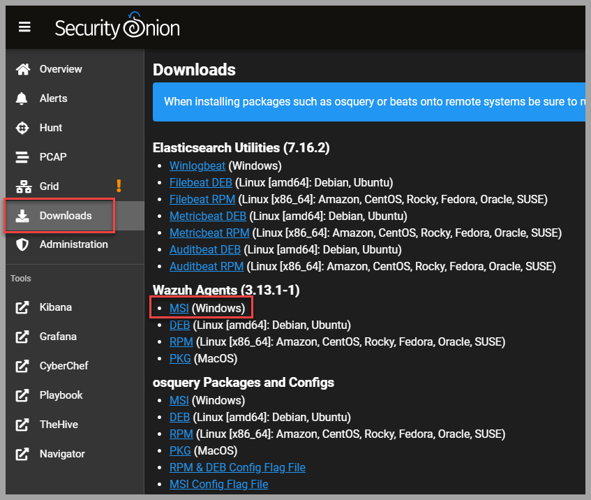 Download Wazuh Agent